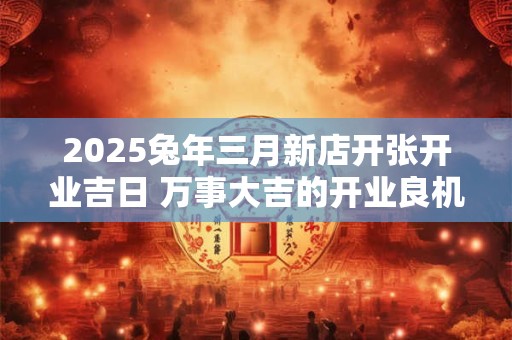 2025兔年三月新店开张开业吉日 万事大吉的开业良机