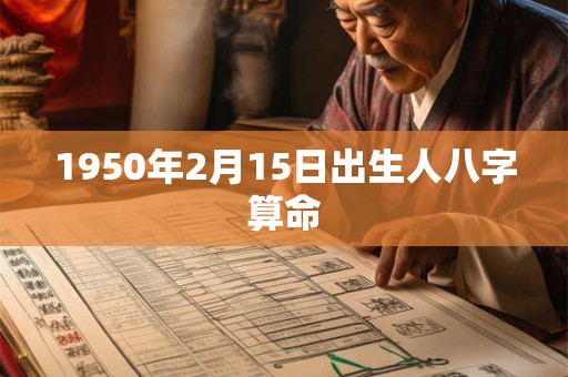 1950年2月15日出生人八字算命