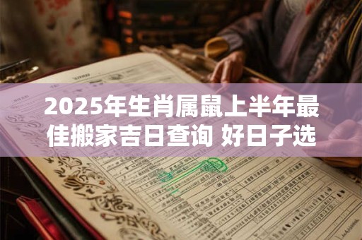 2025年生肖属鼠上半年最佳搬家吉日查询 好日子选择