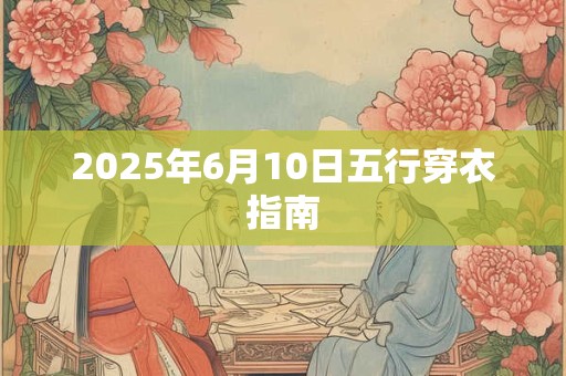 2025年6月10日五行穿衣指南