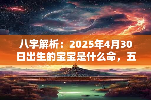 八字解析：2025年4月30日出生的宝宝是什么命，五行缺什么