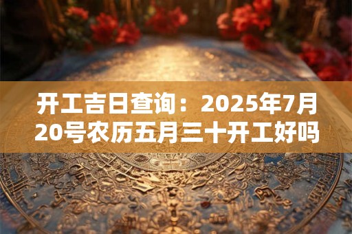 开工吉日查询：2025年7月20号农历五月三十开工好吗