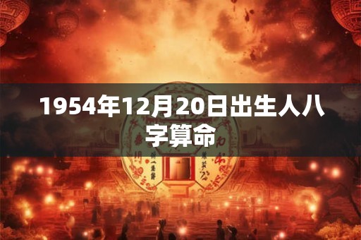 1954年12月20日出生人八字算命 1954年12月20日出生人八字算命