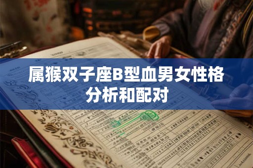 属猴双子座B型血男女性格分析和配对 属猴双子座B型血男女性格分析和配对