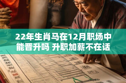 22年生肖马在12月职场中能晋升吗 升职加薪不在话下