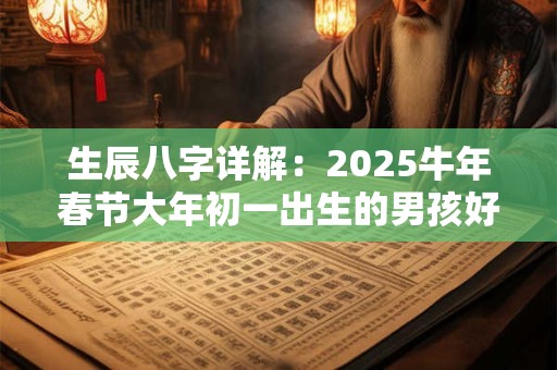 生辰八字详解：2025牛年春节大年初一出生的男孩好吗
