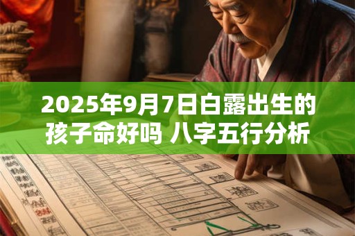 2025年9月7日白露出生的孩子命好吗 八字五行分析