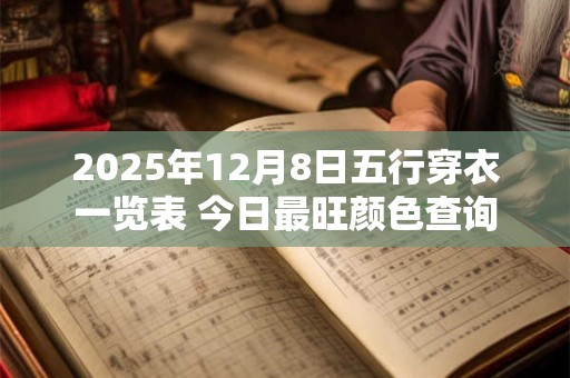 2025年12月8日五行穿衣一览表 今日最旺颜色查询