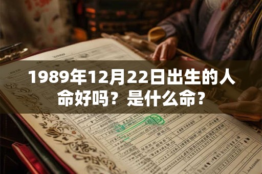 1989年12月22日出生的人命好吗？是什么命？