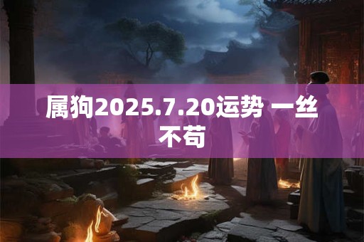 属狗2025.7.20运势 一丝不苟