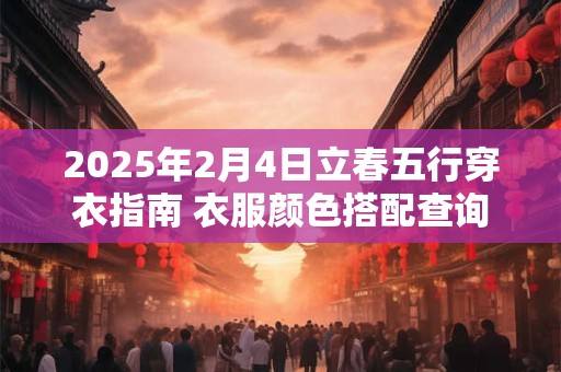 2025年2月4日立春五行穿衣指南 衣服颜色搭配查询