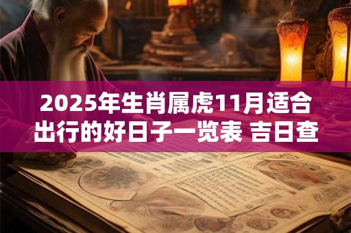 2025年生肖属虎11月适合出行的好日子一览表 吉日查询