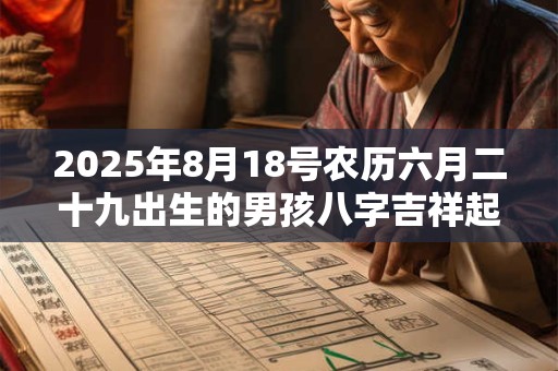 2025年8月18号农历六月二十九出生的男孩八字吉祥起名 2025年8月18号农历六月二十九出生的男孩八字吉祥起名