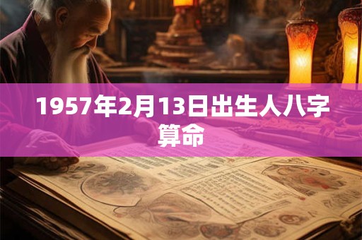1957年2月13日出生人八字算命
