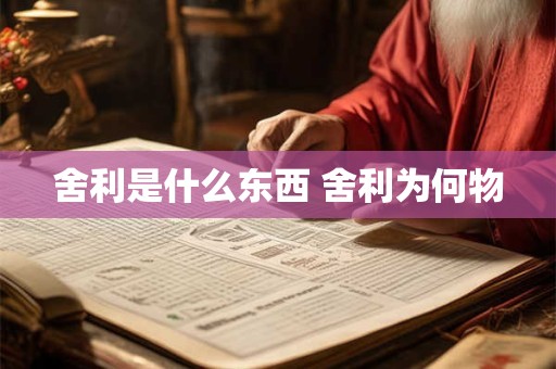 舍利是什么东西 舍利为何物