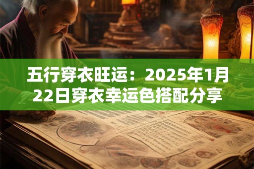 五行穿衣旺运：2025年1月22日穿衣幸运色搭配分享