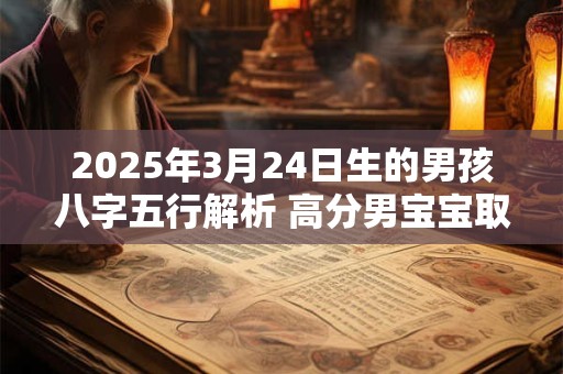 2025年3月24日生的男孩八字五行解析 高分男宝宝取名字