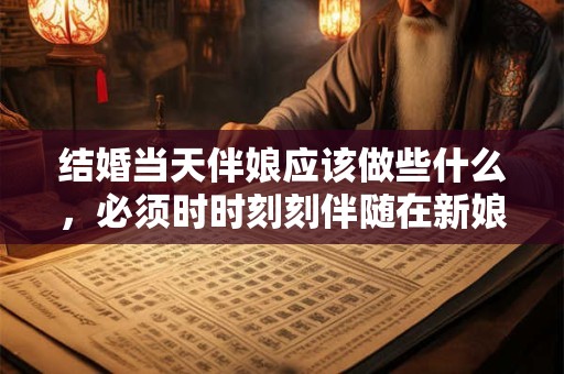 结婚当天伴娘应该做些什么，必须时时刻刻伴随在新娘旁边
