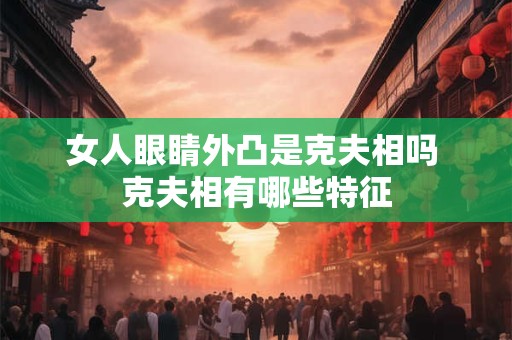 女人眼睛外凸是克夫相吗 克夫相有哪些特征