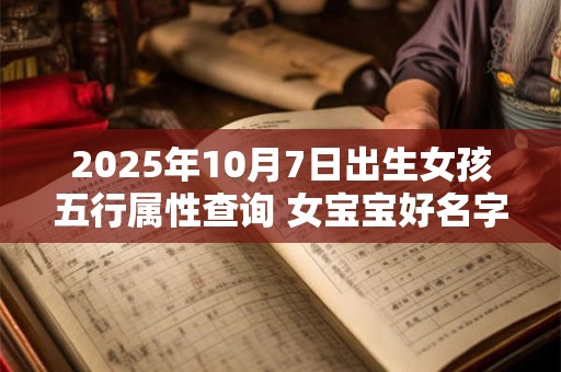 2025年10月7日出生女孩五行属性查询 女宝宝好名字合集