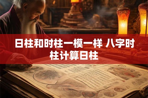 日柱和时柱一模一样 八字时柱计算日柱