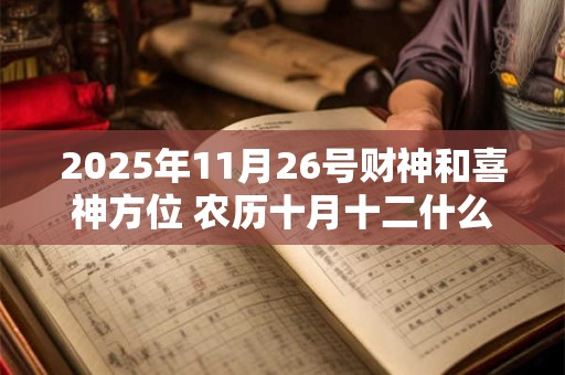 2025年11月26号财神和喜神方位 农历十月十二什么时辰吉