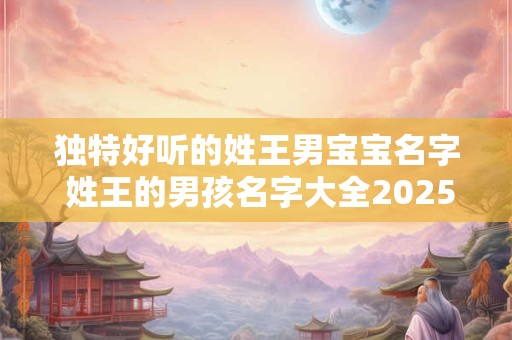 独特好听的姓王男宝宝名字 姓王的男孩名字大全2025