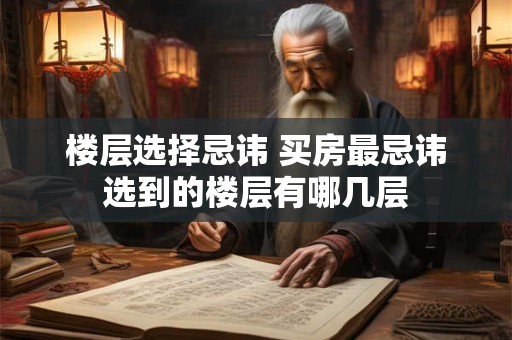 楼层选择忌讳 买房最忌讳选到的楼层有哪几层