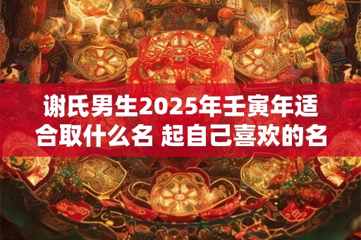 谢氏男生2025年壬寅年适合取什么名 起自己喜欢的名字