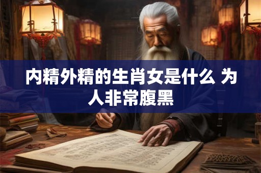 内精外精的生肖女是什么 为人非常腹黑