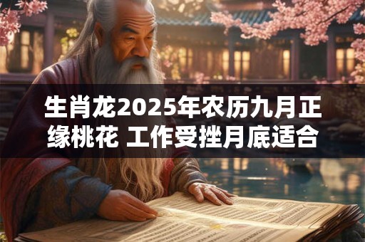 生肖龙2025年农历九月正缘桃花 工作受挫月底适合跳槽 生肖龙2025年农历九月正缘桃花 工作受挫月底适合跳槽