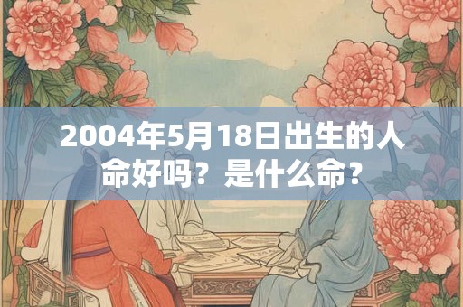 2004年5月18日出生的人命好吗？是什么命？