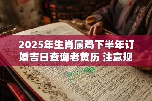 2025年生肖属鸡下半年订婚吉日查询老黄历 注意规避今日所冲