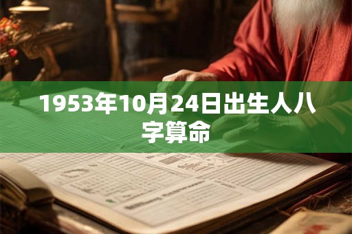1953年10月24日出生人八字算命