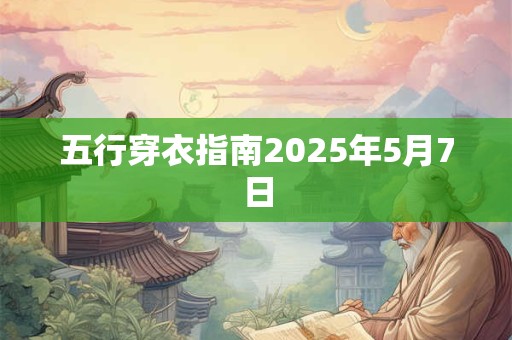 五行穿衣指南2025年5月7日