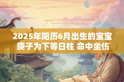 2025年阳历6月出生的宝宝 庚子为下等日柱 命中坐伤官