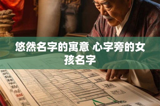 悠然名字的寓意 心字旁的女孩名字