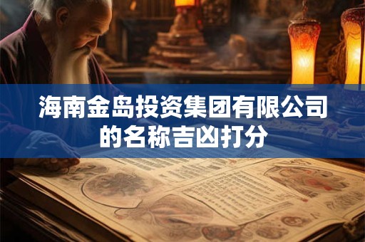 海南金岛投资集团有限公司的名称吉凶打分