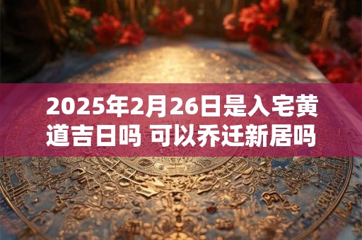 2025年2月26日是入宅黄道吉日吗 可以乔迁新居吗 2025年2月26日是入宅黄道吉日吗 可以乔迁新居吗