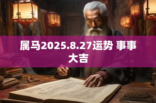 属马2025.8.27运势 事事大吉