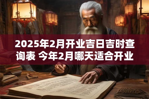 2025年2月开业吉日吉时查询表 今年2月哪天适合开业