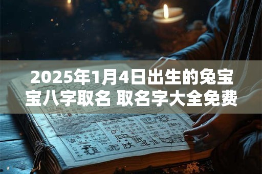 详细阅读:2025年1月4日出生的兔宝宝八字取名 取名字大全免费查询 2025年1月4日出生的兔宝宝八字取名 取名字大全免费查询