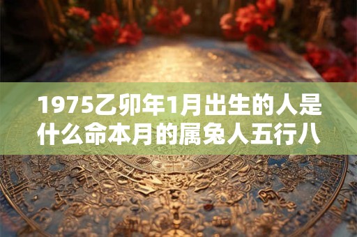 1975乙卯年1月出生的人是什么命本月的属兔人五行八字查询