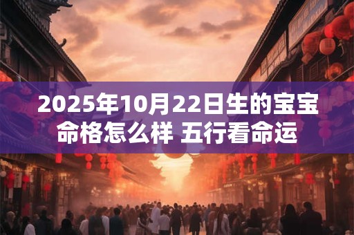 2025年10月22日生的宝宝命格怎么样 五行看命运