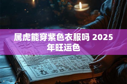 属虎能穿紫色衣服吗 2025年旺运色
