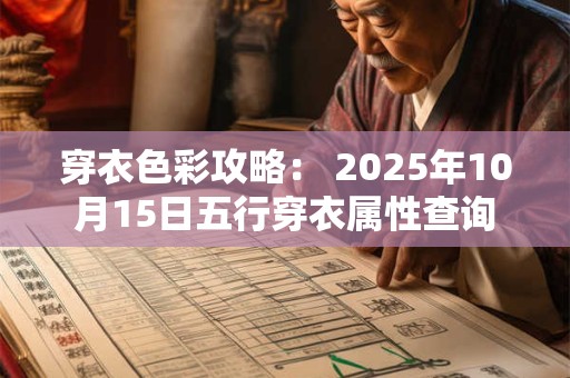 穿衣色彩攻略： 2025年10月15日五行穿衣属性查询