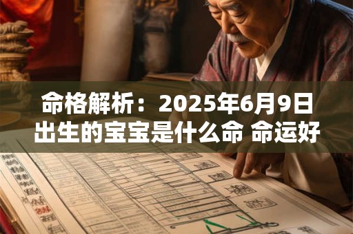 命格解析：2025年6月9日出生的宝宝是什么命 命运好吗