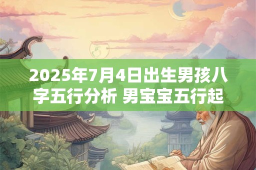 2025年7月4日出生男孩八字五行分析 男宝宝五行起名大全