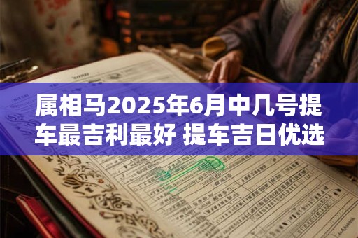 属相马2025年6月中几号提车最吉利最好 提车吉日优选