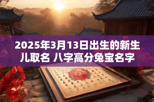 2025年3月13日出生的新生儿取名 八字高分兔宝名字